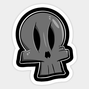 Grey Skull Sticker